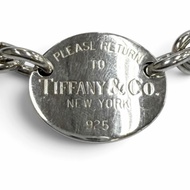 成色極佳★TIFFANY&Co. Tiffany Return to Tiffany 925 橢圓形吊牌項鍊 女士銀飾