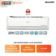 Sharp Air Conditioner J-Tech Inverter R32 AHX9VED2 1.0 HP 5 Star Rating Aircond Penghawa Dingin
