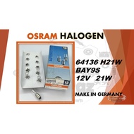 100% Original OSRAM (64136) H21W 12V 12W BAY9s Light Bulb