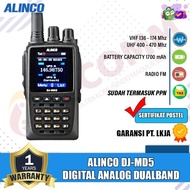 ALINCO DJ MD 5 DJ-MD5 DMR DUALBAND VHF UHF 400 HT DIGITAL ALINCO DJ MD5 DJ MD 5 GARANSI 1 TAHUN