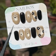 [M49] Nailbox cat eye design with pretty little flowers