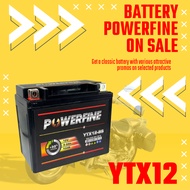 YTX12-BS POWERFINE BATTERY ER6 OLD NEW ZXR750 ZX BLADE 650 VERSYS 650 SHIVER R6 XJ600N ZRX1200 XT600