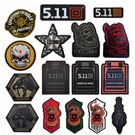 Velcro badge 3D PVC patch  511 badge five star badge Velcro armband logo patch have Hook &Loop