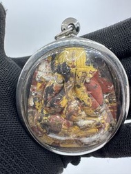 泰國 Wat Khao Laem 寺廟 泰國高僧龍婆卡隆 (Luang Pu Kalong）彩泥必打佛牌 彩泥掩面佛