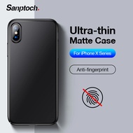 Sanptoch เคสโทรศัพท์เคลือบบางเฉียบสำหรับ iPhone X Xs Max XR ป้องกันลายนิ้วมือสำหรับ iPhone 7 8 Plus SE 2020เคสบางแข็ง PC
