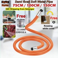 Ready StockFlexible Hose pipe Silicone Tube Kitchen Faucet Universal Interface 360 ° Faucet Extensio