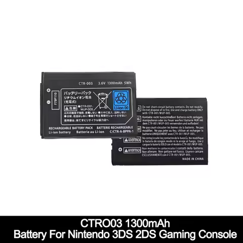 Nintendo 3DS 2DS NEW 2DS XL 1300mAh CTR-003 Battery Lipo Battery For Nintendo N3DS Gamepad Controlle