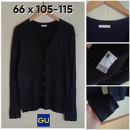 GU by UNI Black Lidi Cardigan Size XL Women's Knit Soft Material OB754