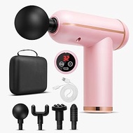 Brifeovla Massage Fascia Gun Mini Deep Tissue Small Massager,Muscle Percussion Pink for Women,Athletes,Super Quiet,Travel Portable Hand held Electric Fascia Gun for Back,Shoulder Pain Relief