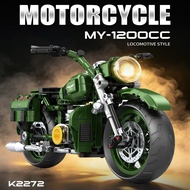 2026 New Style Building Blocks Retro Motorcycle Puzzle Children's Educational Toys Motorcycle 6-12 Y