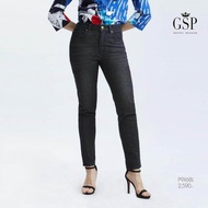 กางเกงยีนส์ กางเกงผู้หญิง GSP Jeans กางเกงยีนส์รุ่น Young Denim ทรงสกินนี่ สียีนส์ดำ (P9X6BL)