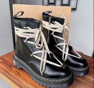 RICK OWENS x Dr.Martens 馬丁博士 1460 皮革 馬丁靴 男女同款 黑色