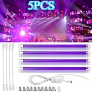 5Pcs Black Light Lamp UV Black Light Tube 8W 6W Ultraviolet Germicidal Light Blacklight Bar for Hall