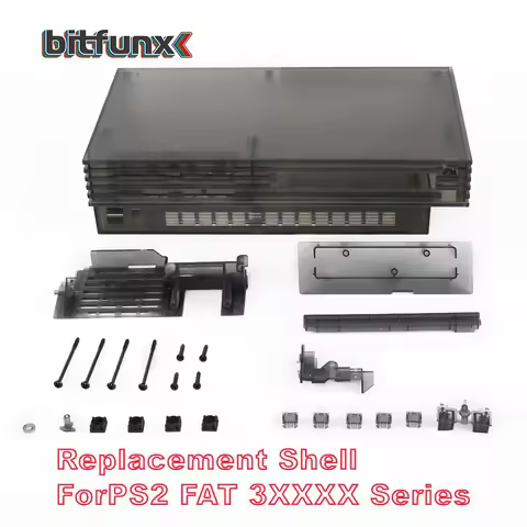 BitFunx Transparent Replacement Shell For PS2 Fat (3xxxx Series)Console Case For PS2 Console Cover