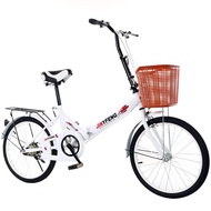 Foldable Bicycle Women's Ultra-Light Portable Bicycle Small Wheel Speed Change 20-Inch 16 Adult Adult Ordinary Single Speed