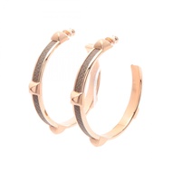 【二手】愛馬仕 HERMES Athena GM 女士不銹鋼耳環