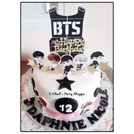 ☒BTS Cake topper set (BTS logo &amp; 7 BTS characters)