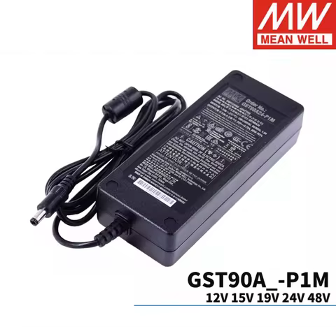 MEAN WELL 90W AC-DC Reliable Green Industrial Adaptor GST90A12-P1M 12V GST90A15-P1M 15V GST90A24-P1M