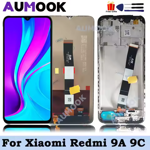 100% Test 9a9c 6.53'' For Xiaomi Redmi 9A 9C Display Touch Screen Digitizer Assembly Replacement For