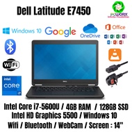 Dell Latitude E7450  (14" Inch) - INTEL CORE i7/i5 5th Gen - 8GB RAM - 256GB SSD Win 10