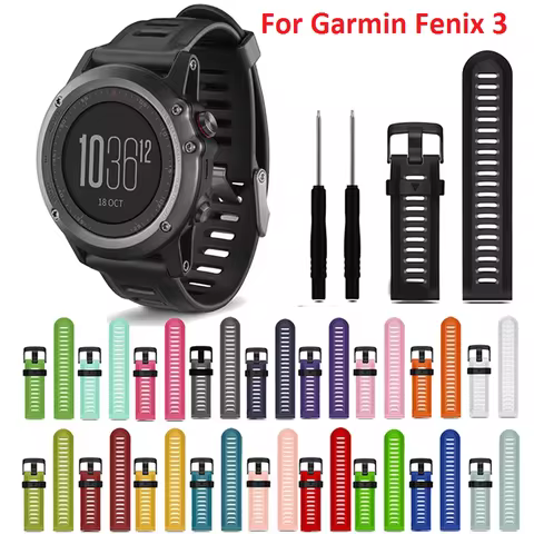 26mm Colorful Silicone outdoor Sport Casual wrist Strap Watchband Replacement bracelte watch for Gar