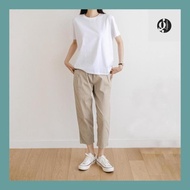 Gus~ Safa Factory - Celana Ankle Pants Wanita Celana Harem Santai Linen Highwaist Wanita