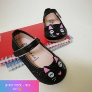 Kasut budak CAT SHOES (BLACK/GOLD), kid shoes, girl shoes