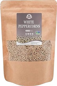 52USA White Pepper 18 Oz, Whole White Peppercorn, Peppercorn Blend of Grinder, Bulk White Pepper for Grinder, White Peppercorns Bulk