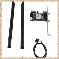 (GWRJ) 2.4G/5G 867Mbps 802.11AC Bluetooth Adapter PCIE Adapter with 2X8DB Antenna