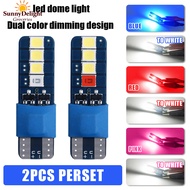 【2PCS】Universal T10 Led Light Dual Tone Change Light Car Roof Lights Reading Lights