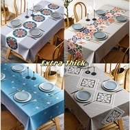 Table Cloth Waterproof Table Cloth PVC Table Cloth Alas Meja Makan Kain Meja Makan Table Cloth 6 sea