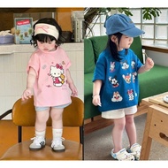 Baby Girl Set MICKY CAT PATTERN QC65 K.Kid Summer Set Soft and Cool Cotton Size 8-202KG LEMON FLOWER