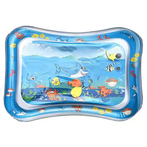 Inflatable Water Pad, Baby Pat Pad, Baby Play Water Pad, Children's Game Pad, Portable, Foldable, Co