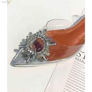 transparent shoe☽✥Luxury Crystal Women High Heels peep Toe Transparent Pumps sexy sandal
