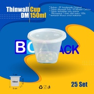 populer GELAS CUP KOTAK 150ML - CUP THINWALL 150 ML - ISI 25 PCS