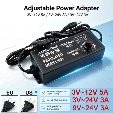 AC DC 3V 5V 9V 12V 24V Power Supply Adapter 3A 5A EU US Plug Transformers 220V To 12V Power SupplyAd