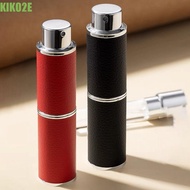 KIKO2E Perfume Bottle Atomizer, Refillable Leather Rotating Spray Pump Bottle, Mini Luxury 8ml Empty