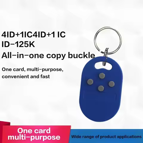 1pcs/Lot RFID Multiple Key Fob 5 in 1 125khz T5577 EM ID Card Writable IC 13.56 Mhz 1k S50 UID Chang