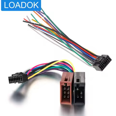 16 Pin Universal Car Stereo Radio Wire Harness Connector Adapter Cable for Kenwood DNX DDX KVT KMR K