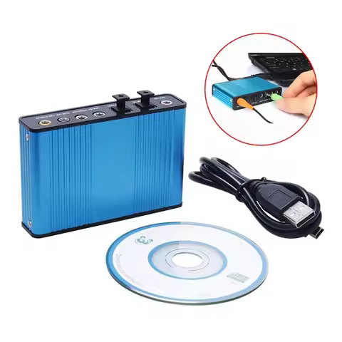 Professional USB Sound Card 6 Channel 5.1 Optical External Audio Card Converter CM6206 Chipset for L