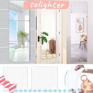 SOLIGHTER Acrylic Wall Stickers,  Soft Mirror Wall Sticker, Wall Paper DIY Square Home Living Room Bedroom Decor Full Body Mirror
