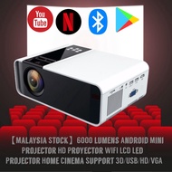 The projector [24hours shipping] 1080P 6000 lumens Android Mini Projector HD Proyector WIFI LCD Led Projector Home Cinem