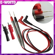 E-WOITD 2Pcs/Set Needle Silicone Wire gold-plate Tip Probe Test Leads Pin Universal Digital Multimet