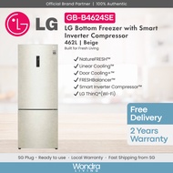 LG 462L Bottom Freezer with Smart Inverter Compressor in Beige (GB-B4624SE)