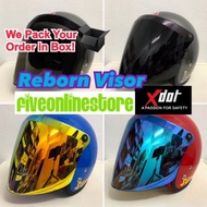 XDot TW01 Reborn Visor  ORIGINAL Siang Malam 3 Pins Button Pin V Shape Gold Bob MS88 SGV 99 SGV99 MH