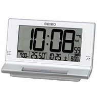 SEIKO SQ322S Alarm Clock Table clock Table Digital Radio Wave Silver Metallic 102 x 175 81mm