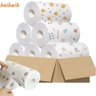 BAIHEIH 1Roll/400Sheets Disposable Lazy Cleaning Rags, Non-woven Fabric Thickened One-Time Dishcloth