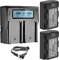 BM Premium 2 NP-FZ100 Batteries and Dual Bay LCD Battery Charger for Sony Alpha 1, ZV-E1, ZV-E10 II,
