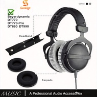 Earphone cushion replacement for DT770, compatible with DT770 PROX, DT880, DT990 over-ear headphones