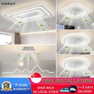 [FREE INSTALLATION] SG Local Bladeless Ceiling Fan Adjustable LED Ceiling Fan Light Anti Flicker Inv
